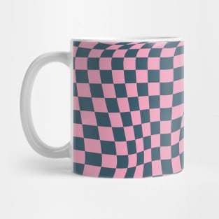 Checkerboard Pattern - Pink Blue Mug